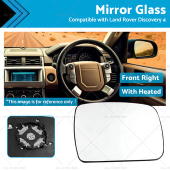 compare product Right Side Mirror Glass Suitable for Land Rover Discovery 4 2009 -2013 w  Heated