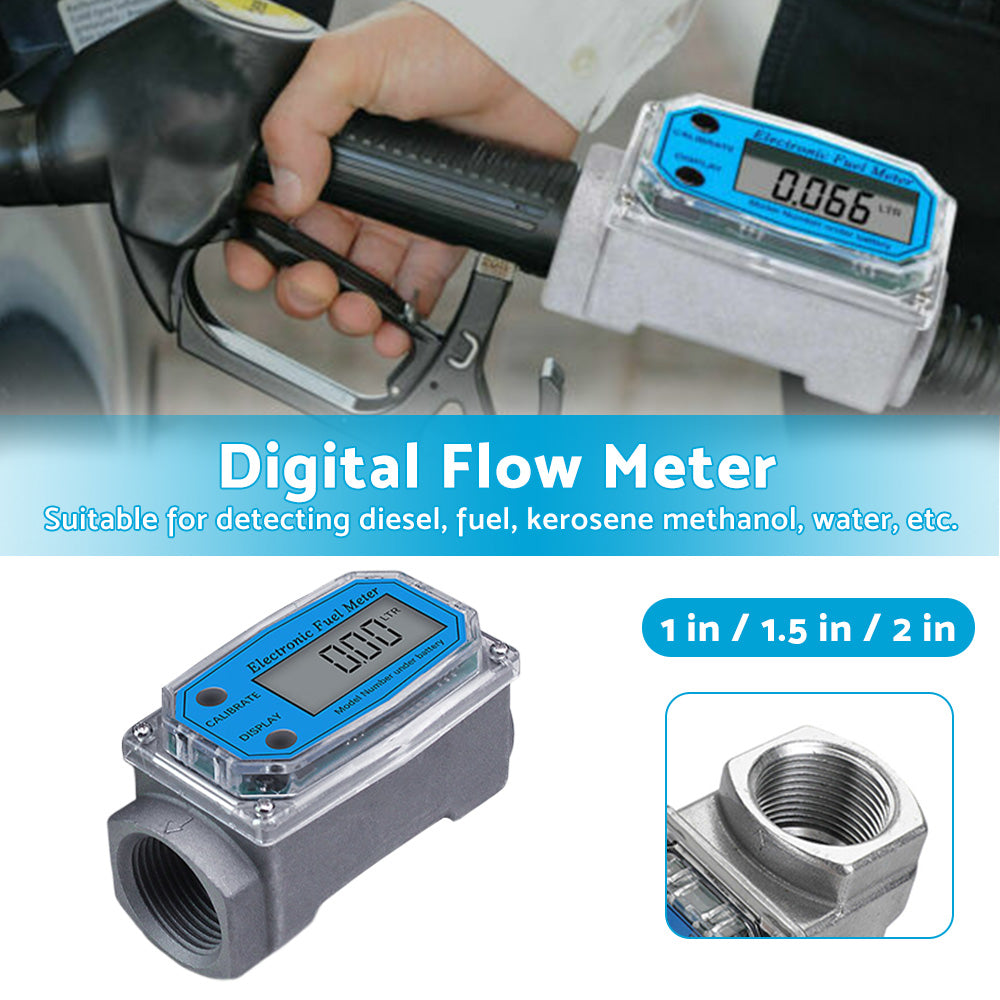 {{ 1/1.5/2 inch Turbine Digital Diesel Water Fuel Flow Meter Oval Gear Flow Gauge }} - Buy Car Parts Online at {{ Kaka Auto Parts }}.