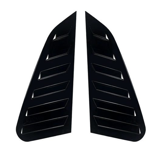 2x Gloss Black Rear Window Louvers Suitable For Subaru Impreza WRX 2011-2014