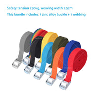 {{ 2/4pcs Metal Buckle Cam Tie Down Strap Heavy Lugga Cargo Ratchet Lashing Rope 2M }} - Buy Car Parts Online at {{ Kaka Auto Parts }}.