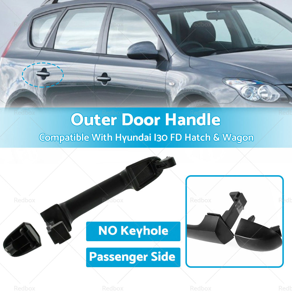 {{ Front LH, Rear LH RH Outer Door Handle NO Keyhole Suitable for Hyundai i30 FD }} - Buy Car Parts Online at {{ Kaka Auto Parts }}.