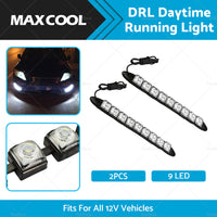 {{ 2PCS 9 LED DRL Fog Driving Daylight Daytime Running Light Car Auto Head Lamp }} - Buy Car Parts Online at {{ Kaka Auto Parts }}.