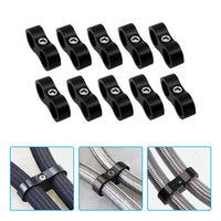 10x AN8 8AN Nylon Braided Stainless Steel Fuel Oil Line Hose Separator Clamp