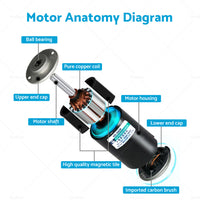 {{ 12V 30W Permanent Magnet DC Electric Motor High Speed CW CCW Generator }} - Buy Car Parts Online at {{ Kaka Auto Parts }}.