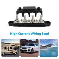 {{ 2PCS M8 4 Post 250A DC 48V Studs Bus Bar Power Distribution Box Terminal Block }} - Buy Car Parts Online at {{ Kaka Auto Parts }}.