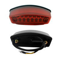 Universal Smoke LED Rear Brake Stop Tail Light With License Plate Light Suitable For Motorcycle