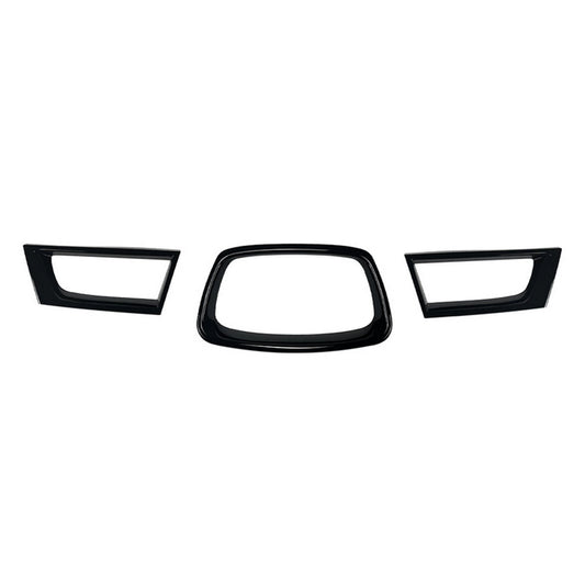 3x Gloss Black Front Grille Trim Suitable For Subaru Impreza WRX MK6 2006-2007