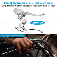 {{ 1inch Chrome Motorcycle Handlebar Hydraulic Brake Master Cylinder  and  Clutch Lever }} - Buy Car Parts Online at {{ Kaka Auto Parts }}.