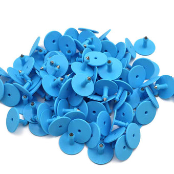 compare product Small Plastic Livestock Ear Tags 5x4cm Numbered 100x Suitable For Sheep Cows Pigs Cattle