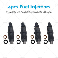 {{ 4X Diesel Fuel Injectors Suitable For Toyota Hilux Hiace 2. 8 litre 3L 1989-2000 }} - Buy Car Parts Online at {{ Kaka Auto Parts }}.