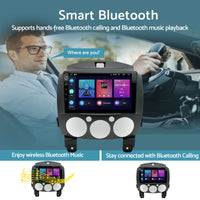 Android 13 Head Unit 9'' Apple CarPlay Bluetooth Suitable For Mazda 2 2007-2014