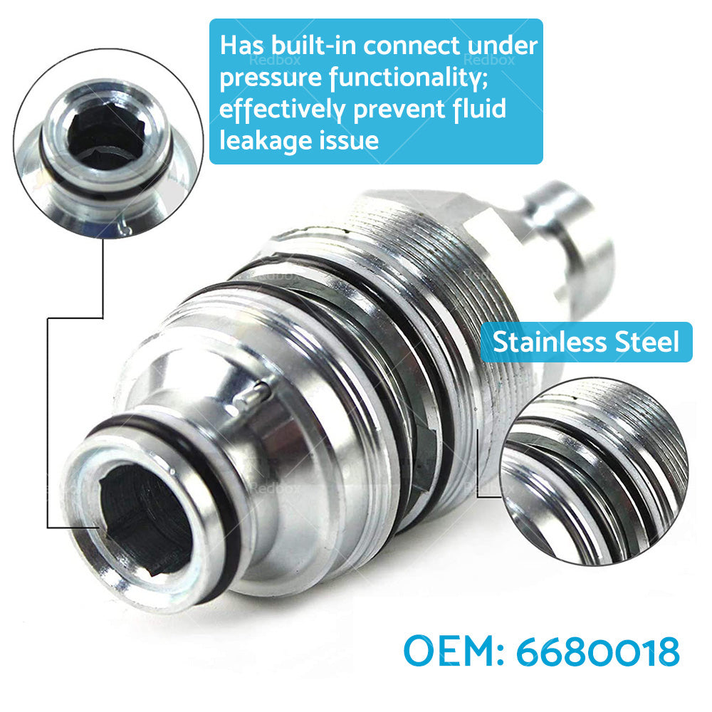 {{ For Bobcat Male  and  Female Hydraulic Flat Face Quick Coupler 46mm 1 13 or 16 inch  thread }} - Buy Car Parts Online at {{ Kaka Auto Parts }}.